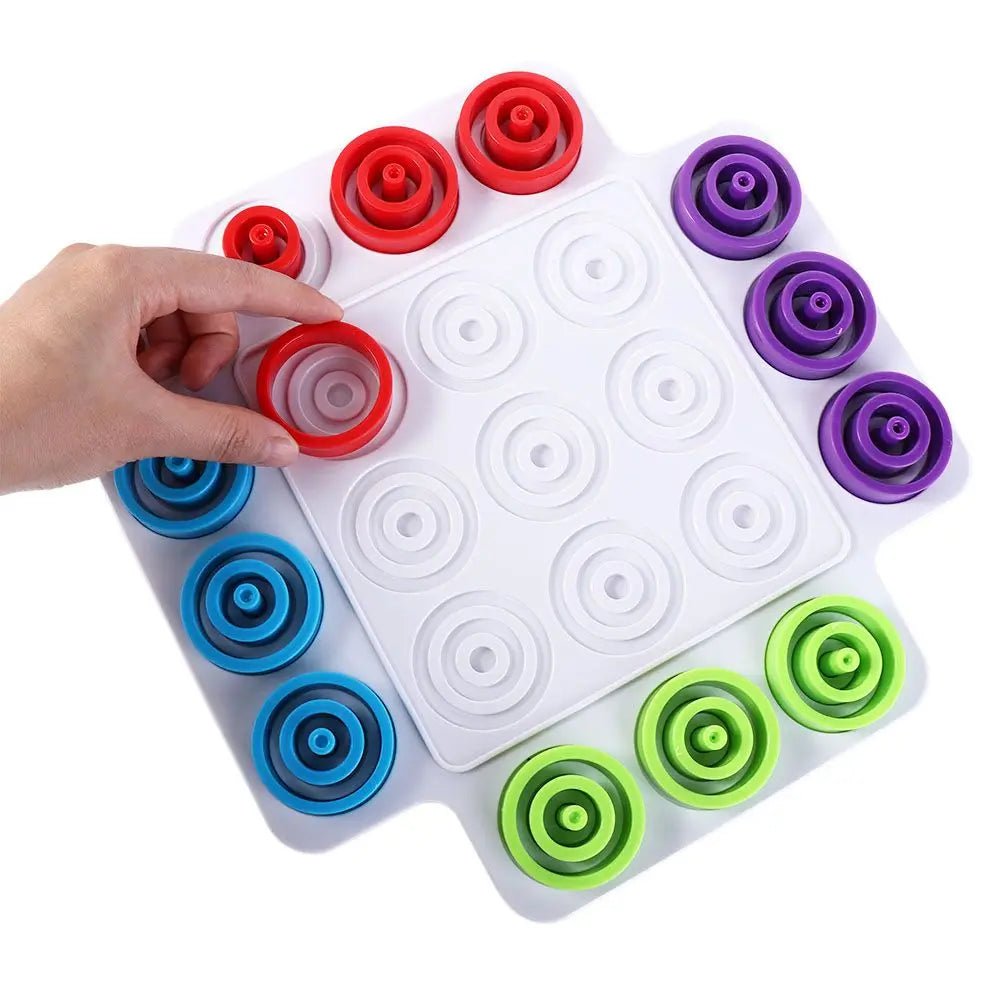 Jogo de Tabuleiro de Anéis - Brinquedo Montessori #Product_type# - Desenvolvimento infantil
