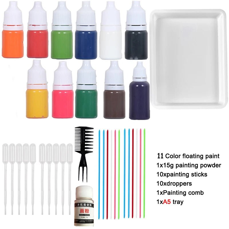 Kit de Pintura Marmorizada em Água - Brinquedo Montessori #Product_type# - Desenvolvimento infantil