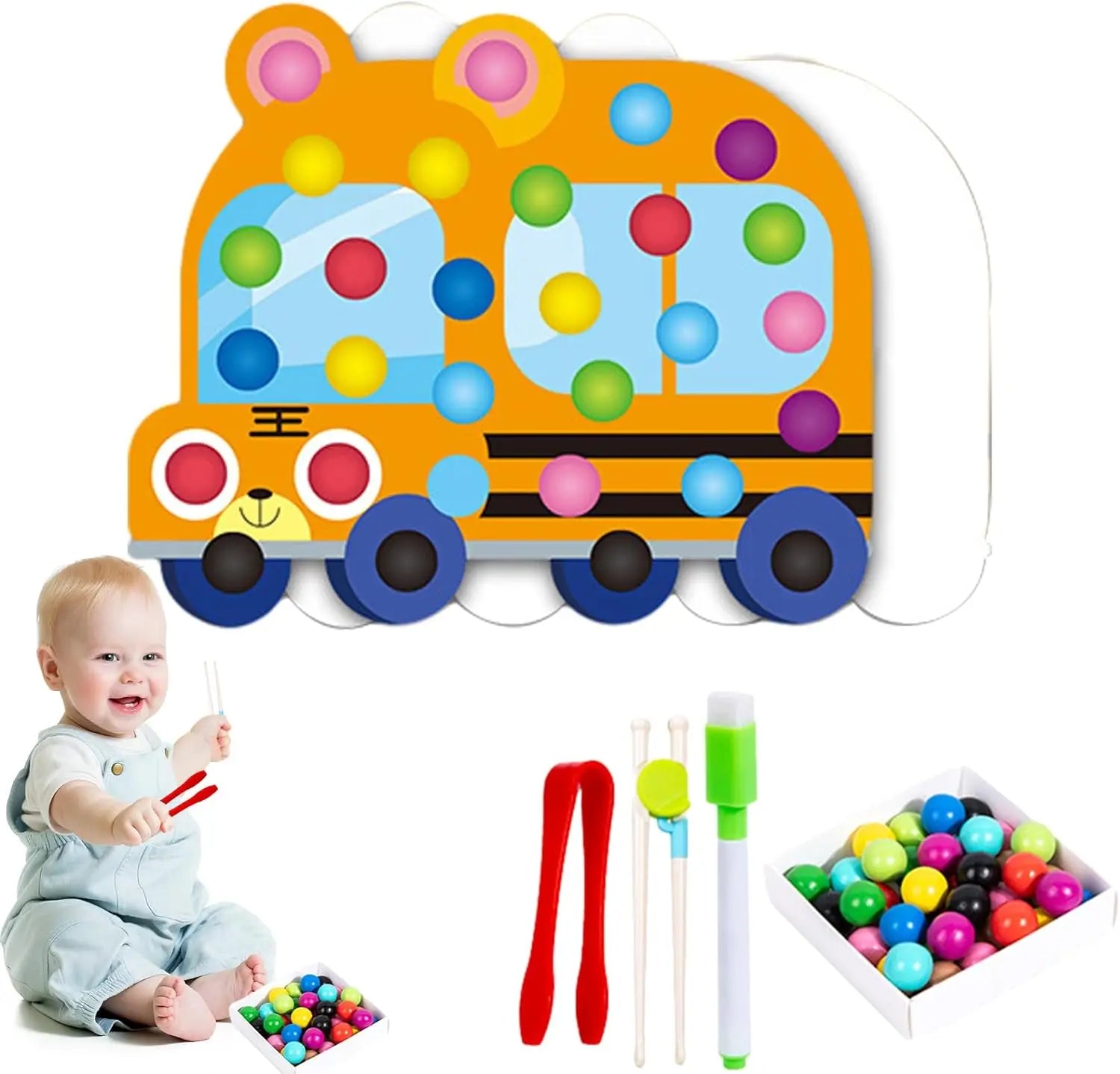Jogo de Pinça - Brinquedo Montessori #Product_type# - Desenvolvimento infantil