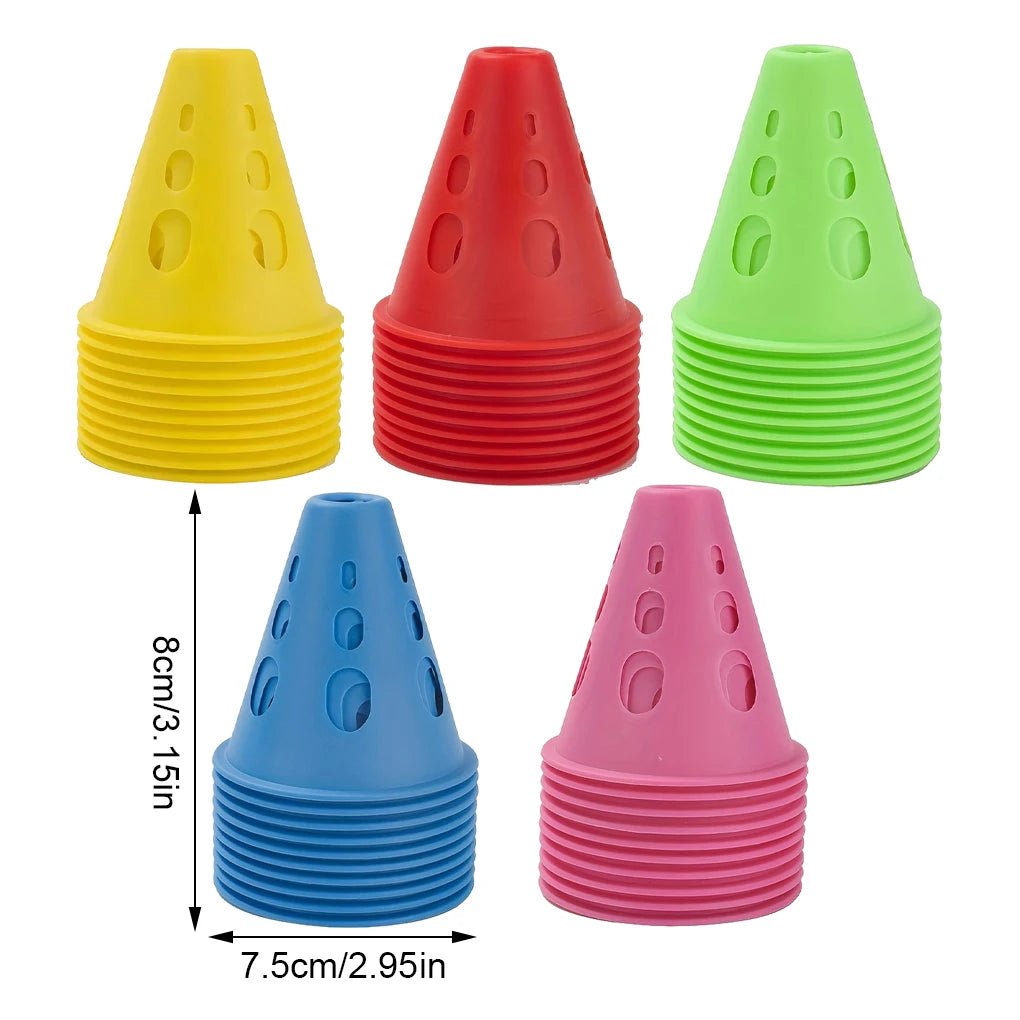 Kit 10 Cones de Plástico Coloridos para Treinamento - Brinquedo Montessori #Product_type# - Desenvolvimento infantil
