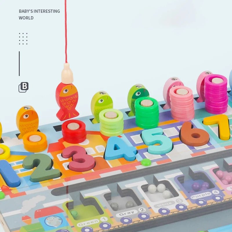 Tabuleiro Montessori de Matemática e Cores - Brinquedo Montessori #Product_type# - Desenvolvimento infantil