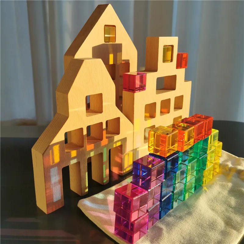Casa de Madeira Montessori - Brinquedo Montessori #Product_type# - Desenvolvimento infantil