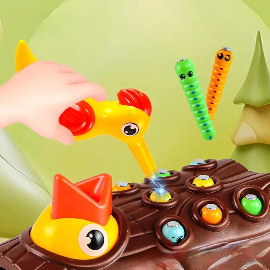 Brinquedo Pega Minhoca Pica - Pau - Brinquedo Montessori #Product_type# - Desenvolvimento infantil