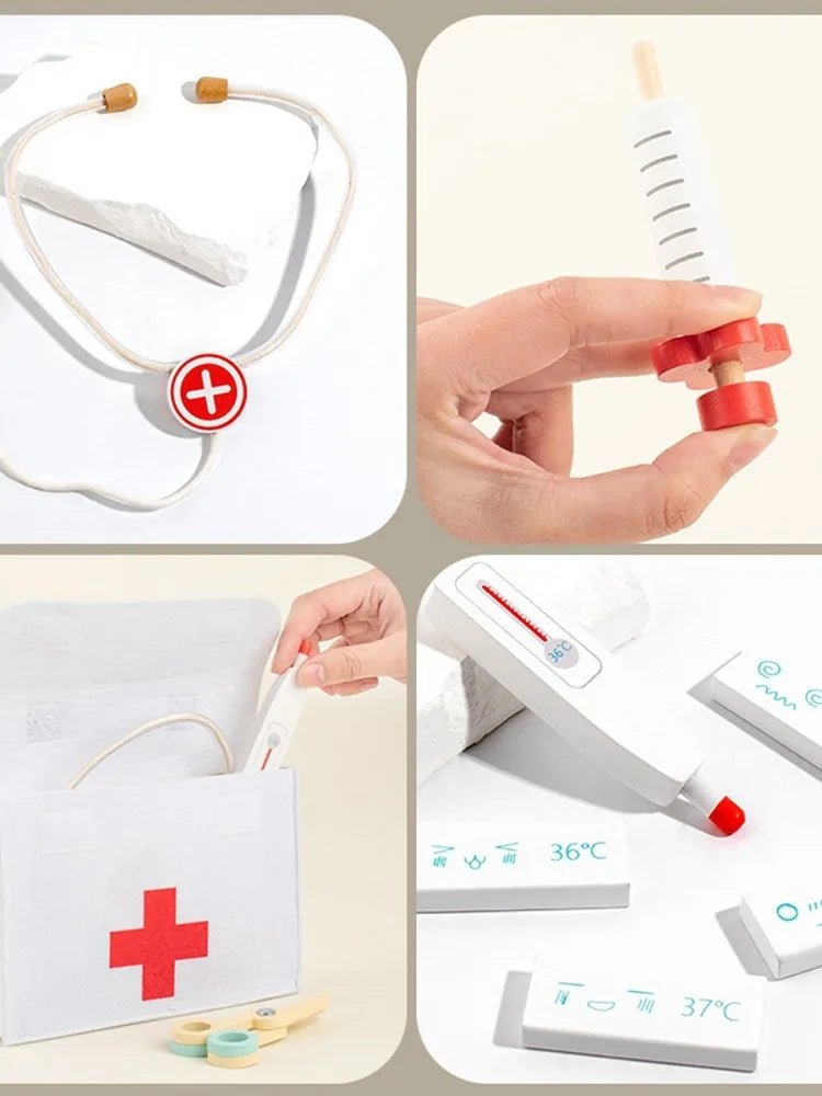 Acessórios Medico Infantil em Madeira - Brinquedo Montessori #Product_type# - Desenvolvimento infantil