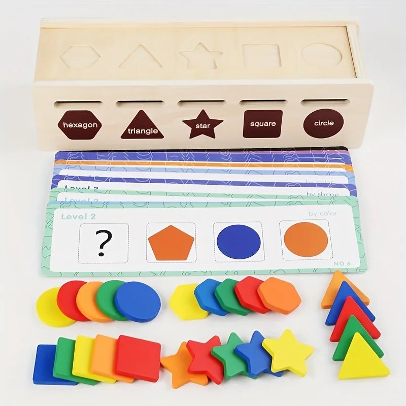 Caixa Formas Geométricas e Cores - Brinquedo Montessori #Product_type# - Desenvolvimento infantil
