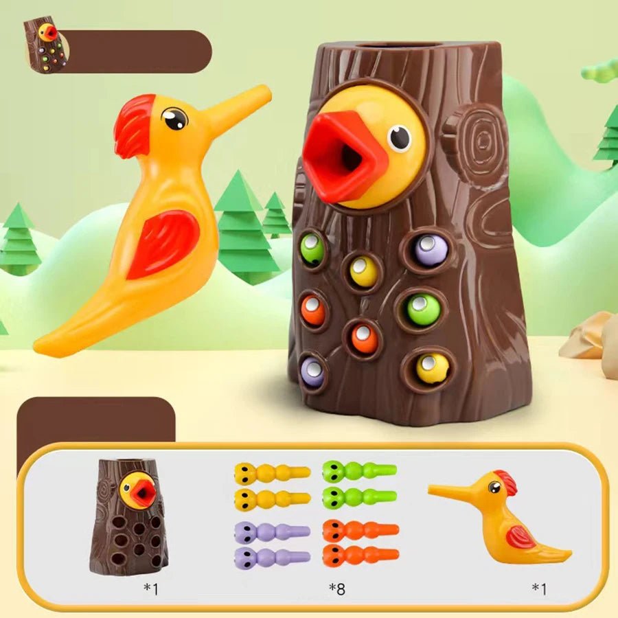 Brinquedo Pega Minhoca Pica - Pau - Brinquedo Montessori #Product_type# - Desenvolvimento infantil