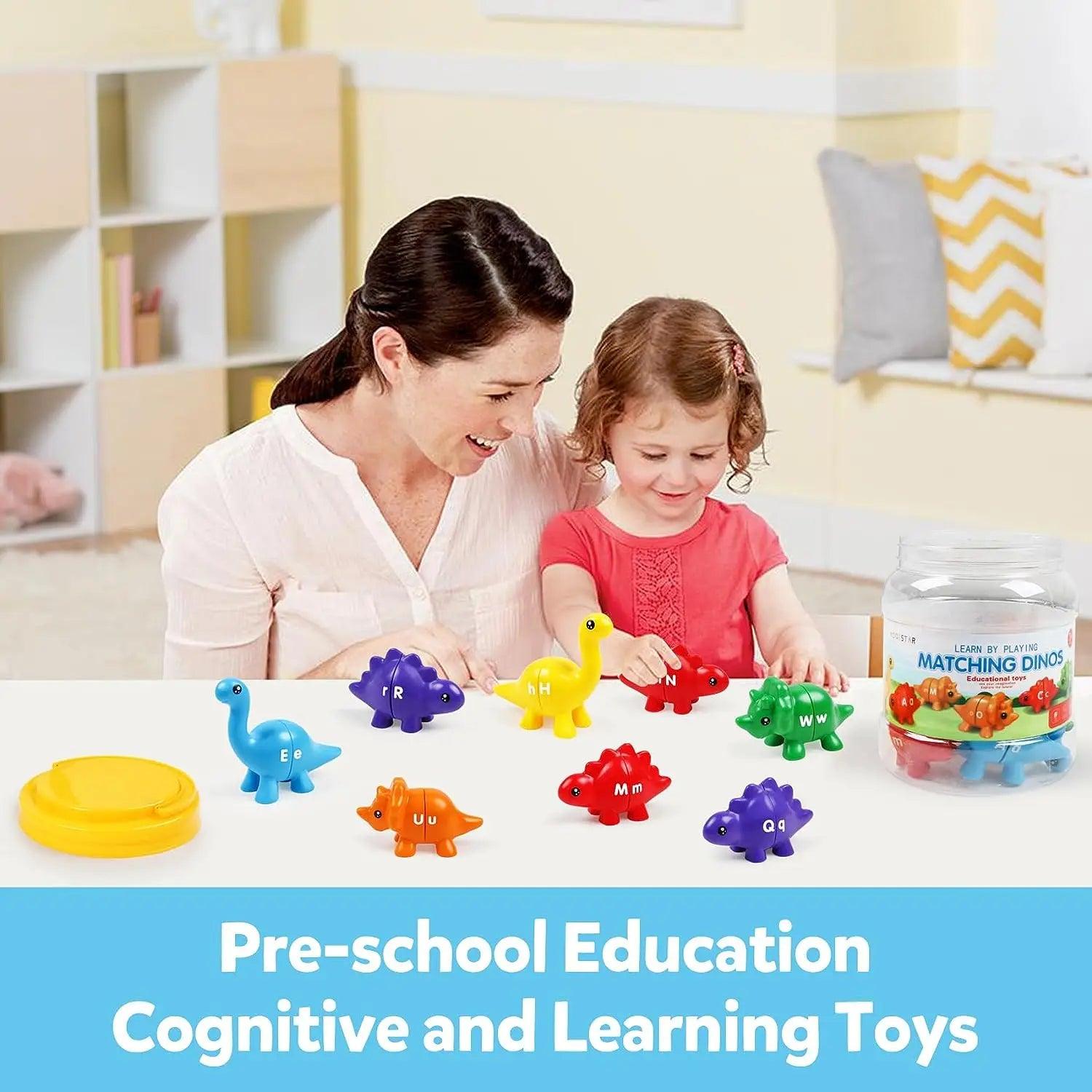 Dino ABC: Brinquedo Educativo Montessori de Letras - Brinquedo Montessori #Product_type# - Desenvolvimento infantil
