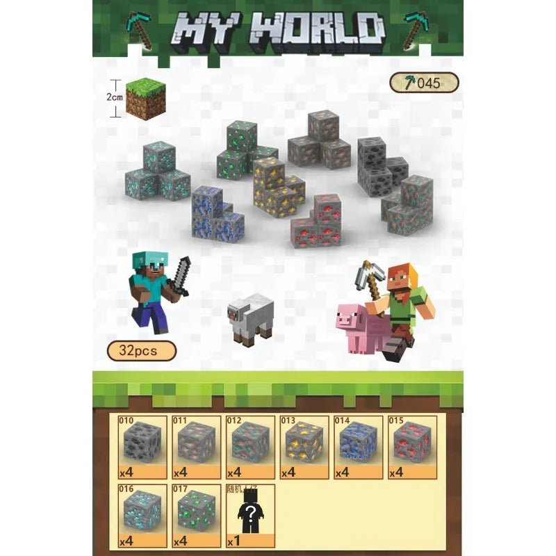 Blocos Magnéticos Minecraft - Brinquedo Montessori #Product_type# - Desenvolvimento infantil