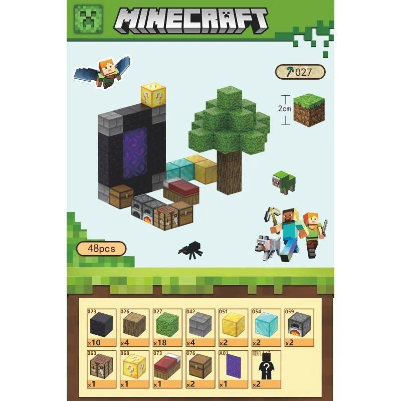 Blocos Magnéticos Minecraft - Brinquedo Montessori #Product_type# - Desenvolvimento infantil