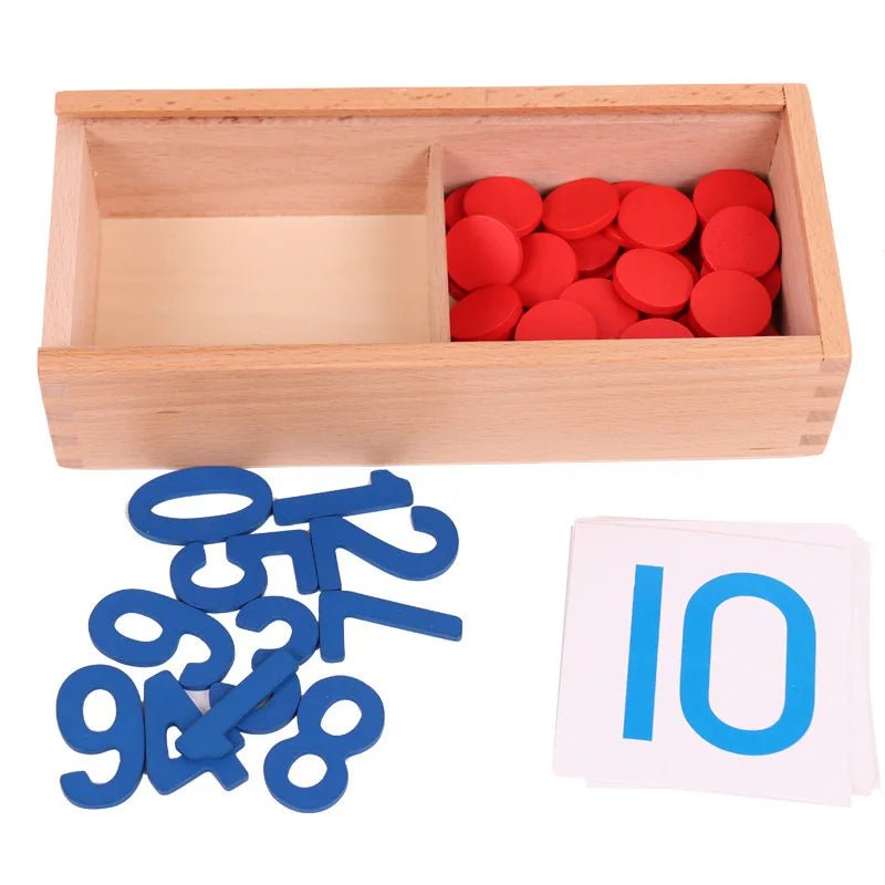 Material Educativo de Madeira - Jogo de Contagem e Matemática Montessori - Brinquedo Montessori #Product_type# - Desenvolvimento infantil