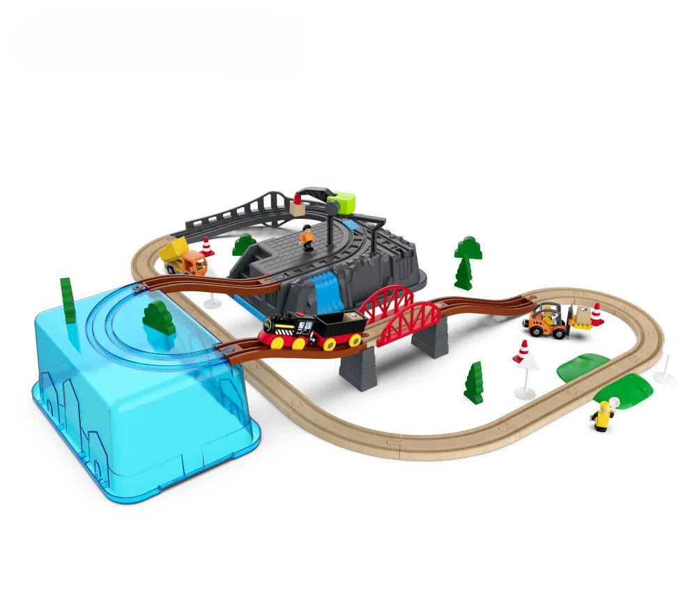 Conjunto de Trilhos de Madeira com Trem Elétrico - Brinquedo Montessori #Product_type# - Desenvolvimento infantil