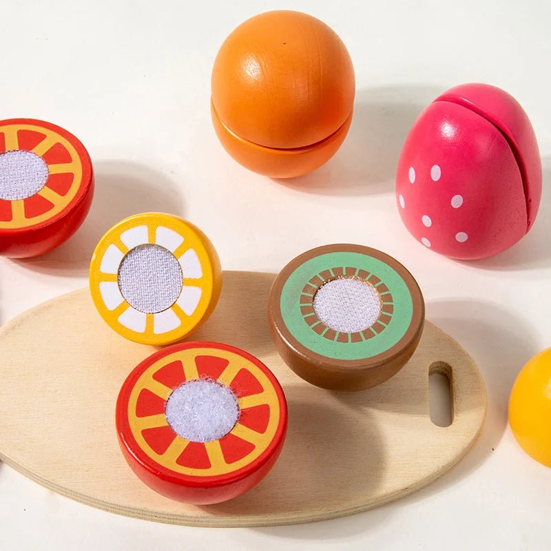Kit Corte de Frutas e Legumes Madeira - Brinquedo Montessori #Product_type# - Desenvolvimento infantil