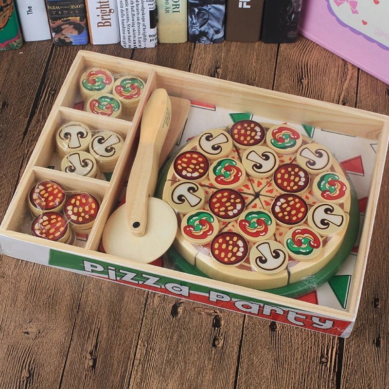 Kit Chef de Pizza em Madeira - Frete Grátis - Brinquedo Montessori #Product_type# - Desenvolvimento infantil