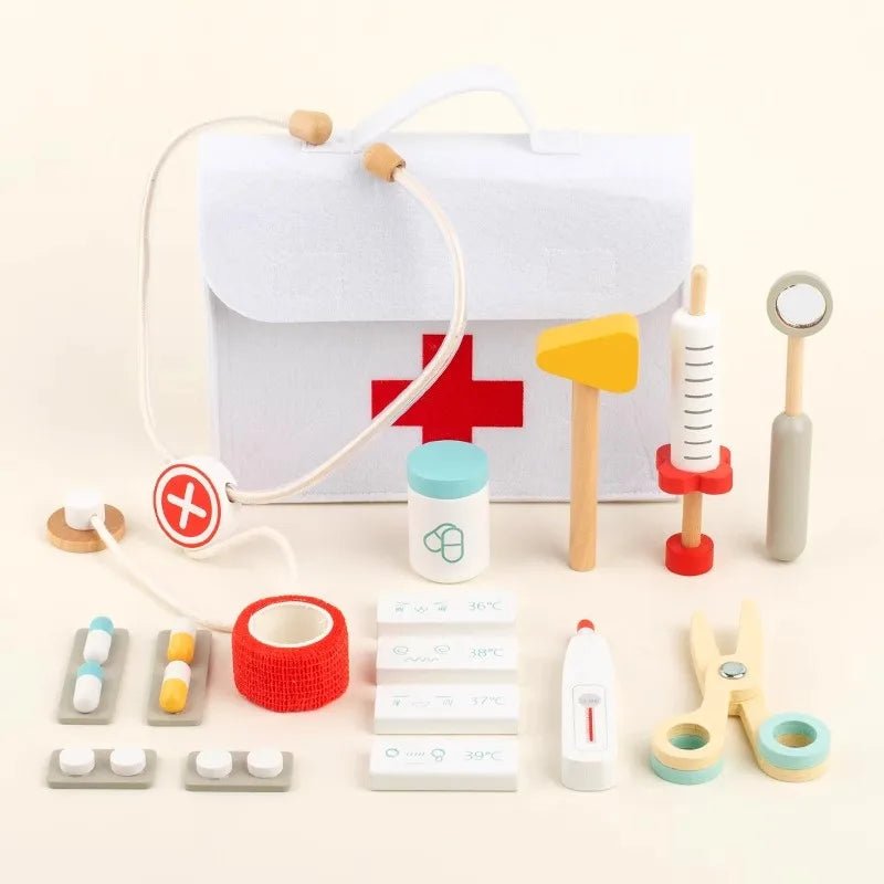Acessórios Medico Infantil em Madeira - Brinquedo Montessori #Product_type# - Desenvolvimento infantil
