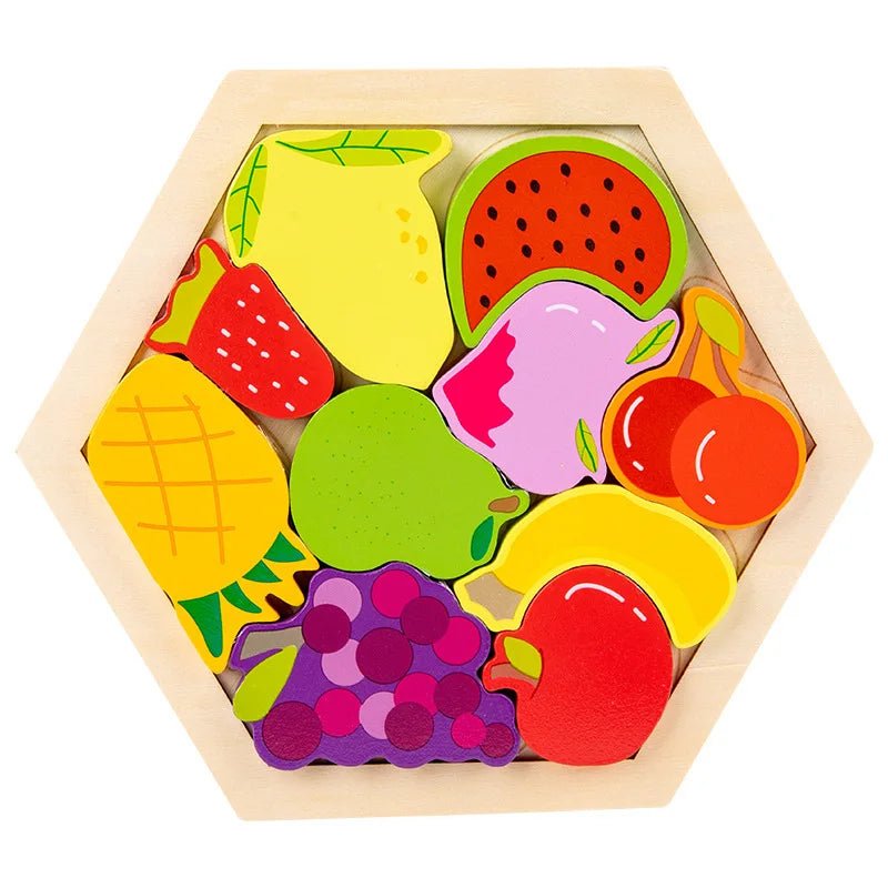 Kit com 6 Quebra - Cabeça 3D - Brinquedo Montessori #Product_type# - Desenvolvimento infantil