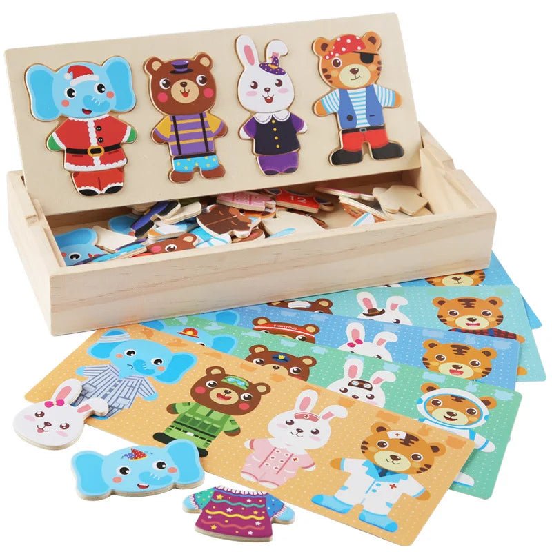 Jogo Montessori - Vestindo Ursinhos - Brinquedo Montessori #Product_type# - Desenvolvimento infantil