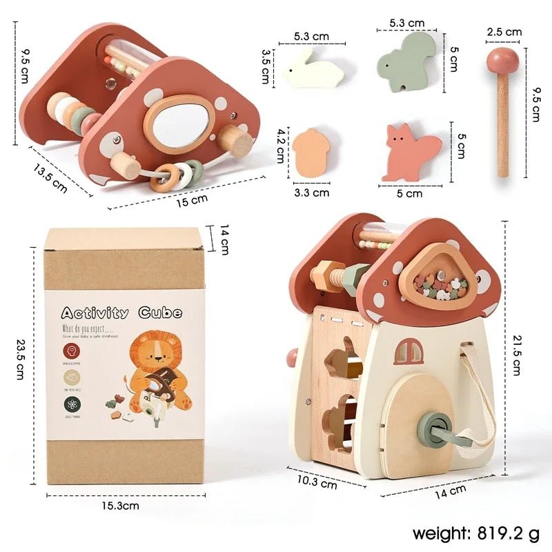 Casa Cogumelo 5 em 1 - Brinquedo Montessori #Product_type# - Desenvolvimento infantil