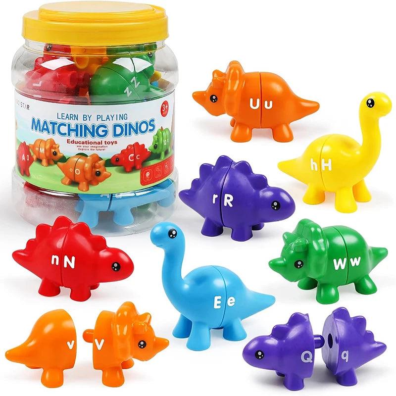 Dino ABC: Brinquedo Educativo Montessori de Letras - Brinquedo Montessori #Product_type# - Desenvolvimento infantil