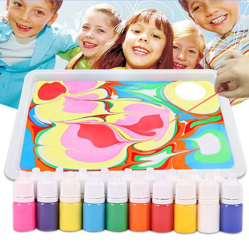 Kit de Pintura Marmorizada em Água - Brinquedo Montessori #Product_type# - Desenvolvimento infantil