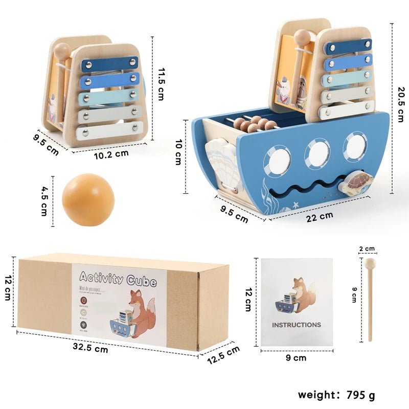 Navio de Madeira - Montessori - Brinquedo Montessori #Product_type# - Desenvolvimento infantil