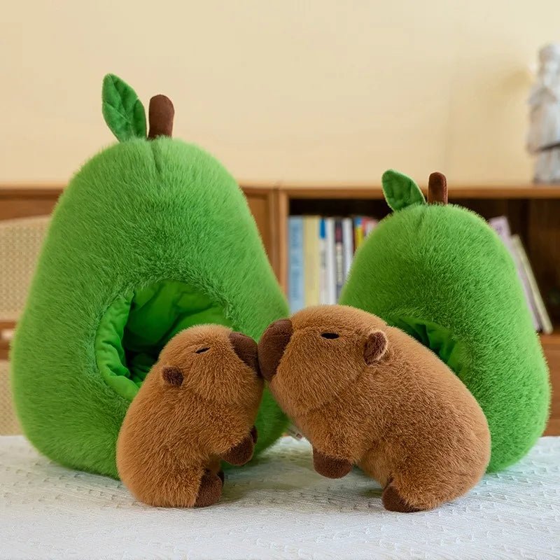 Pelúcia Capivara com Abacate - Brinquedo Montessori #Product_type# - Desenvolvimento infantil