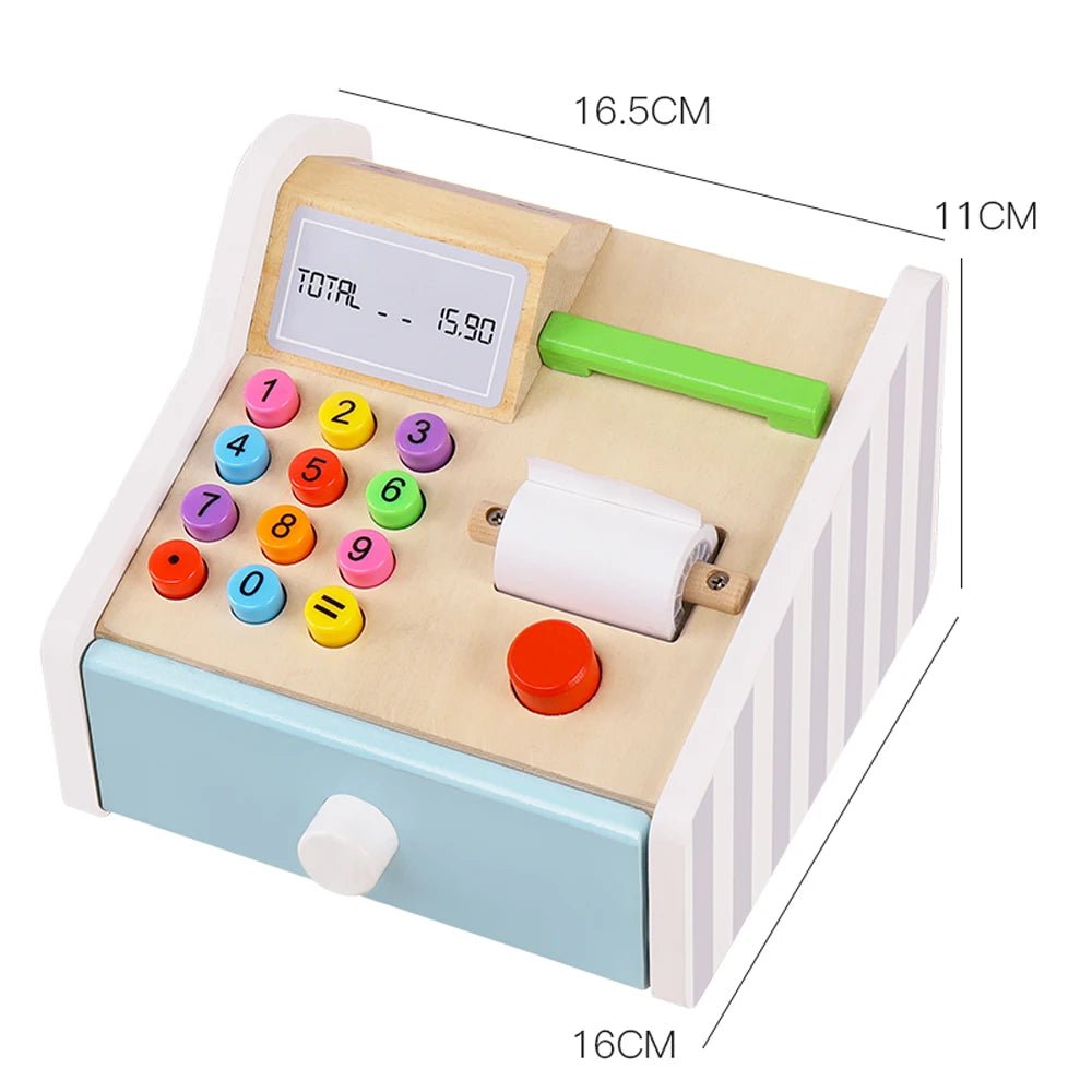 Caixa Registradora em Madeira - Brinquedo Montessori #Product_type# - Desenvolvimento infantil