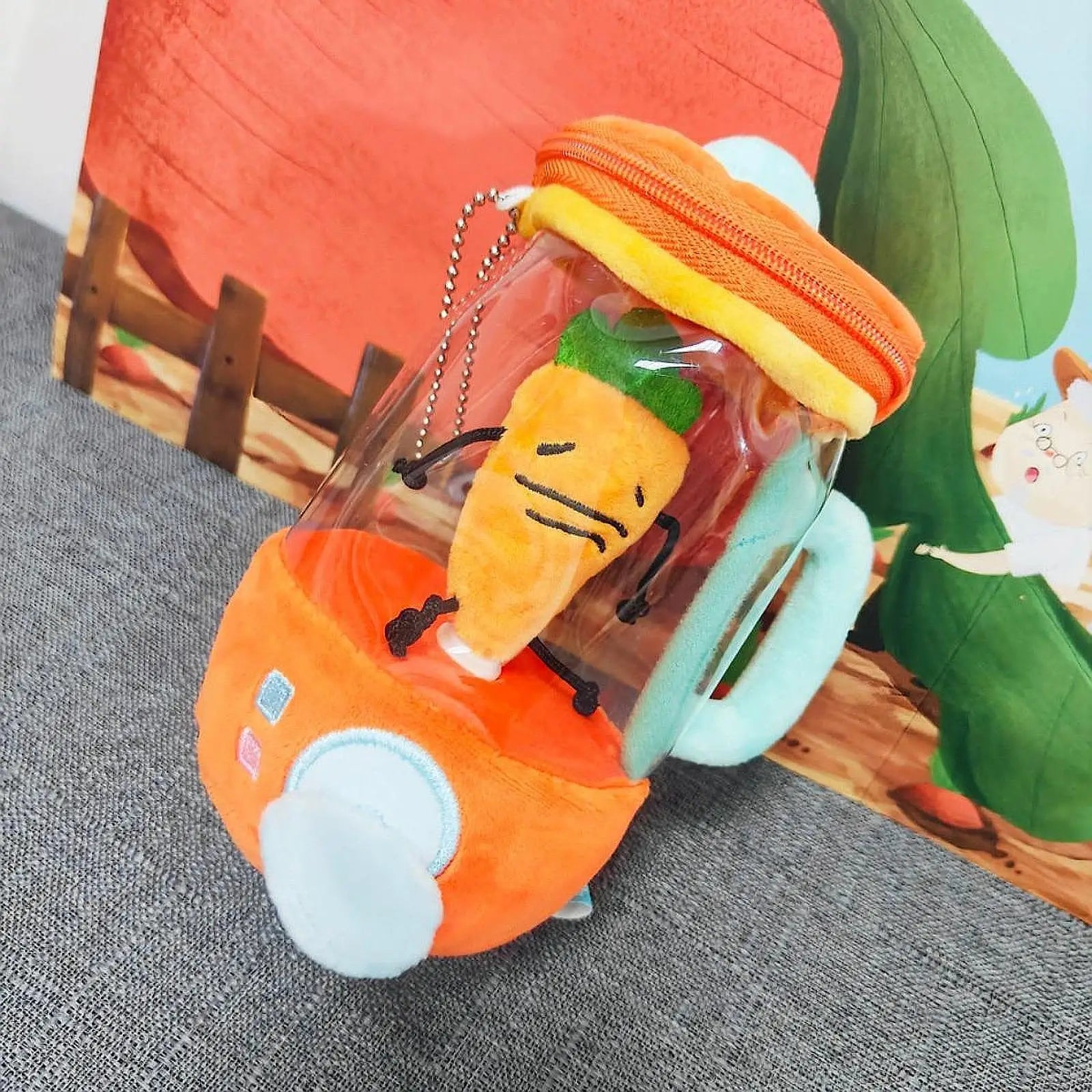 Pelúcia Liquidificador com Cenoura - Brinquedo Montessori #Product_type# - Desenvolvimento infantil