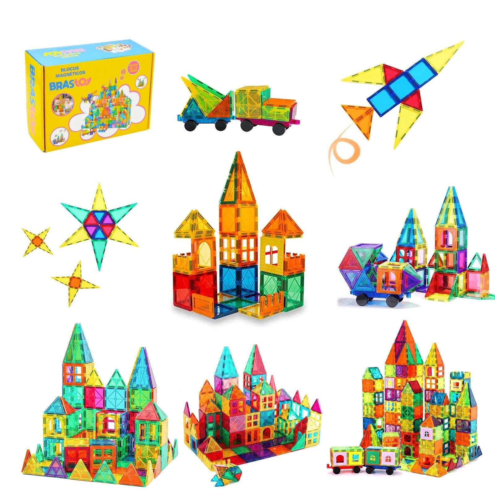 Bloco Magnético Colorido - Frete Grátis - Brinquedo Montessori #Product_type# - Desenvolvimento infantil