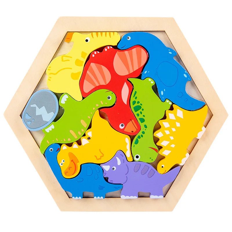 Kit com 6 Quebra - Cabeça 3D - Brinquedo Montessori #Product_type# - Desenvolvimento infantil