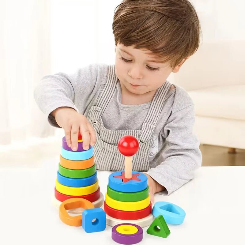 Torre de Encaixe Montessori - Brinquedo Montessori #Product_type# - Desenvolvimento infantil