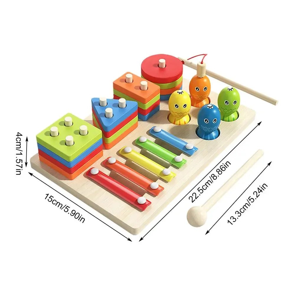 Blocos de Empilhar e Encaixar Montessori - Brinquedo Montessori #Product_type# - Desenvolvimento infantil
