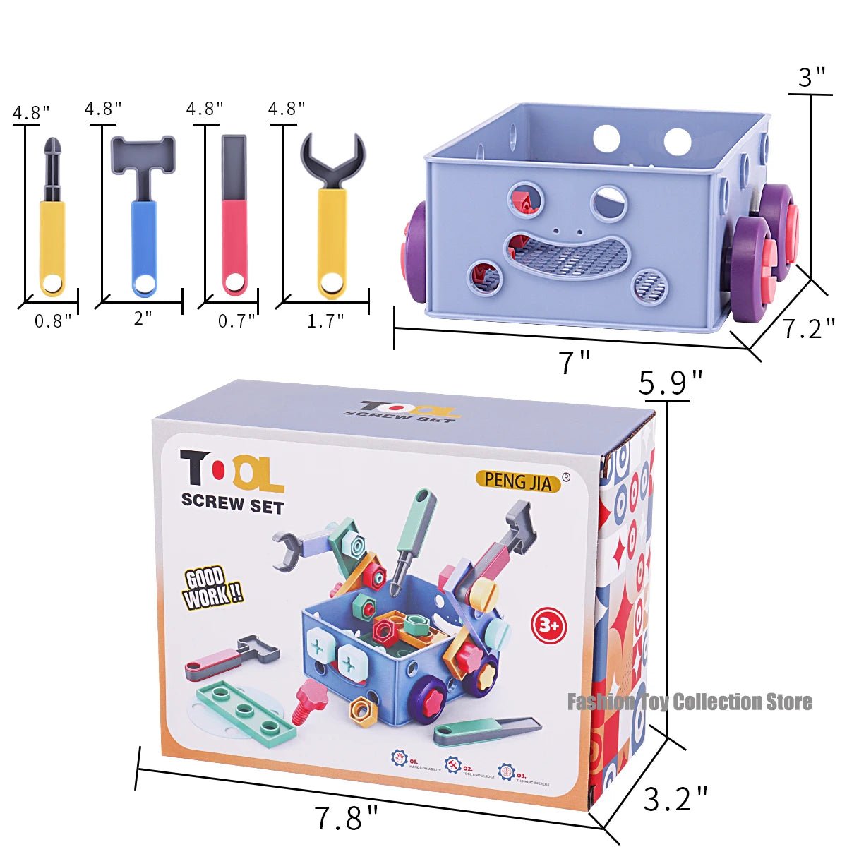Kit Montagem Criativa - Brinquedo Montessori #Product_type# - Desenvolvimento infantil