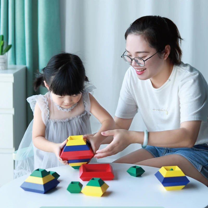 Blocos de Construção Infantil Pirâmide - Brinquedo Montessori #Product_type# - Desenvolvimento infantil