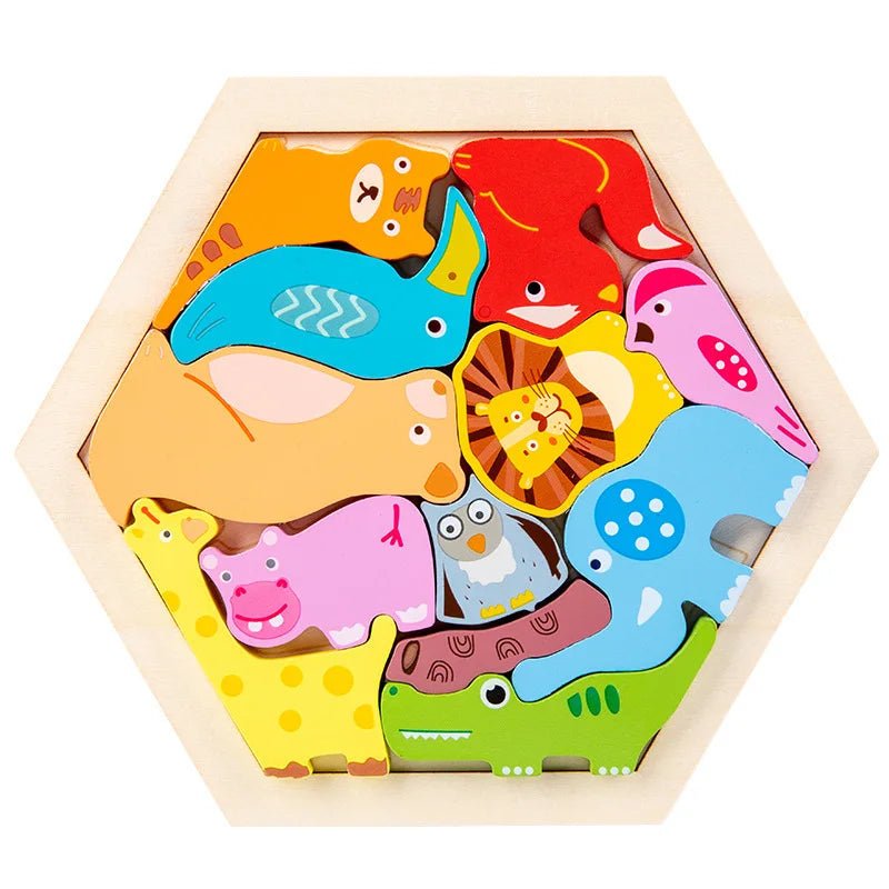 Kit com 6 Quebra - Cabeça 3D - Brinquedo Montessori #Product_type# - Desenvolvimento infantil
