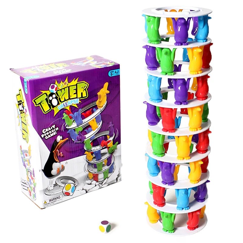 Jogo Torre de Pinguim - Brinquedo Montessori #Product_type# - Desenvolvimento infantil