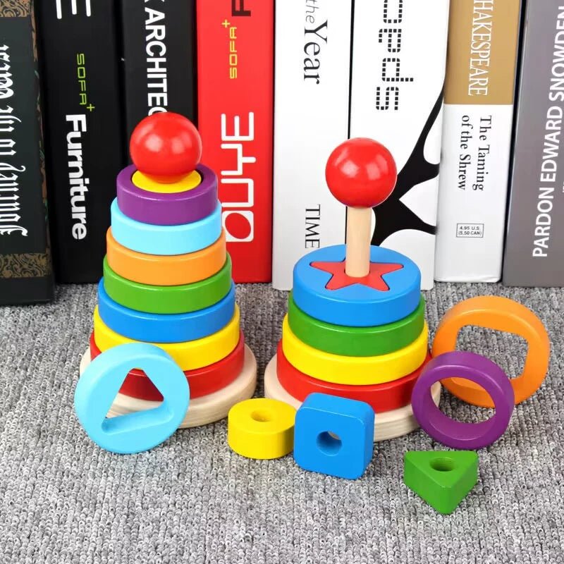 Torre de Encaixe Montessori - Brinquedo Montessori #Product_type# - Desenvolvimento infantil
