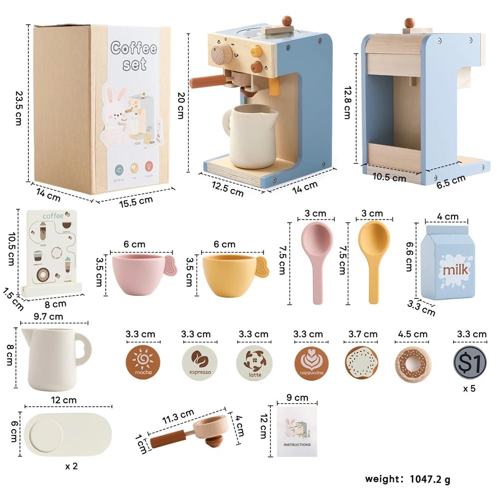 Brinquedo Cafeteira Expresso e Acessórios - Brinquedo Montessori #Product_type# - Desenvolvimento infantil