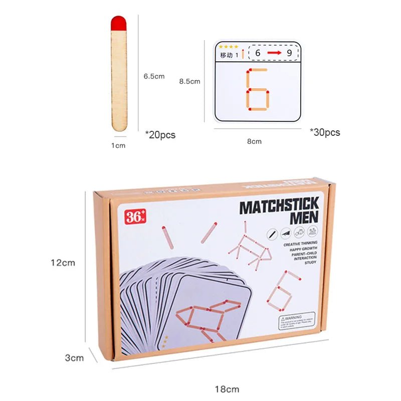 Jogo de Correspondência de Palitos Montessori - Brinquedo Montessori #Product_type# - Desenvolvimento infantil