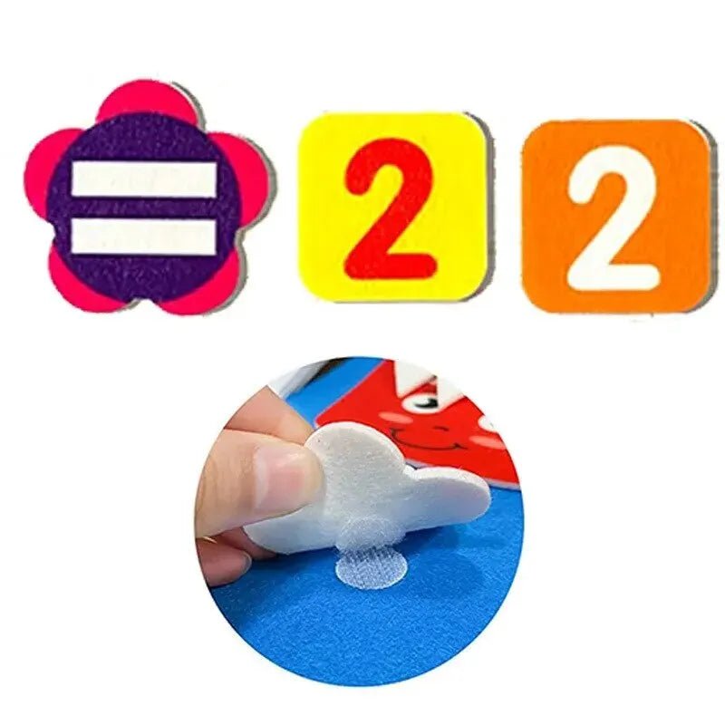 Quadro de Aprendizado em Feltro - Brinquedo Montessori #Product_type# - Desenvolvimento infantil