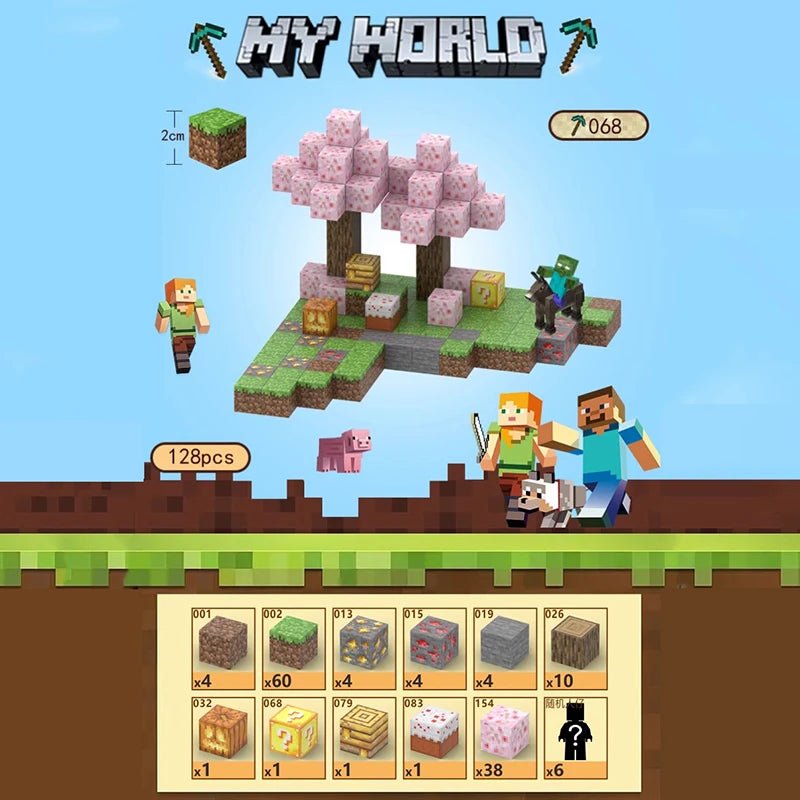 Blocos Magnéticos Minecraft - Brinquedo Montessori #Product_type# - Desenvolvimento infantil