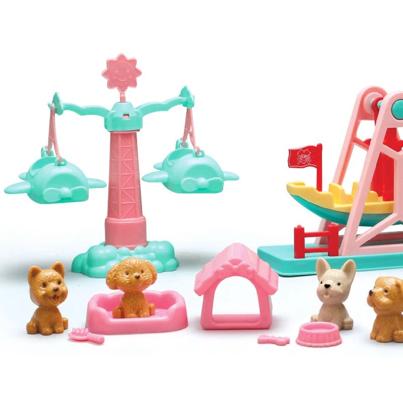 Parque de Diversão Cachorrinhos Fofos - Brinquedo Montessori #Product_type# - Desenvolvimento infantil