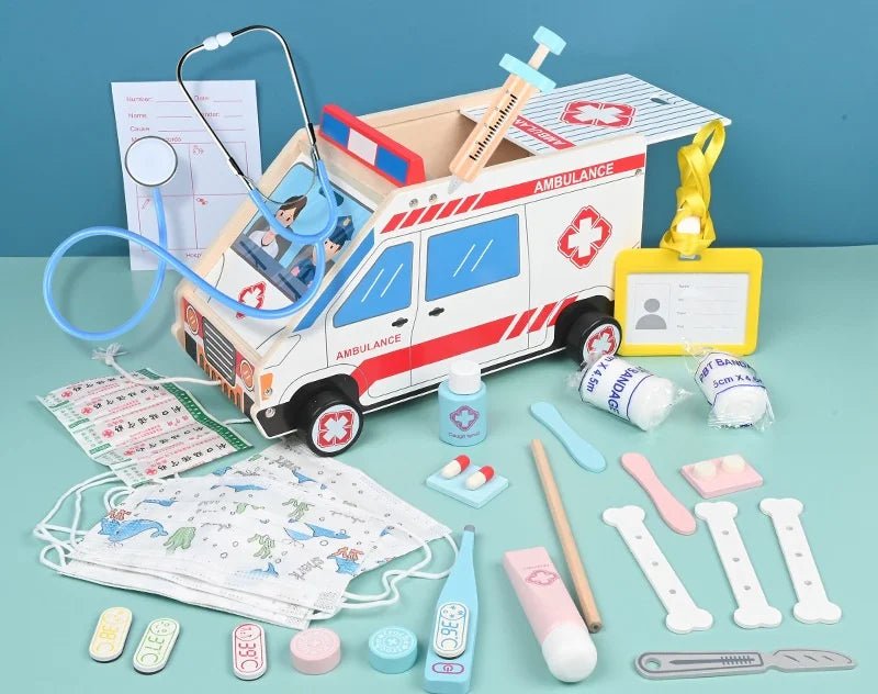 Acessórios Medico Infantil em Madeira - Brinquedo Montessori #Product_type# - Desenvolvimento infantil