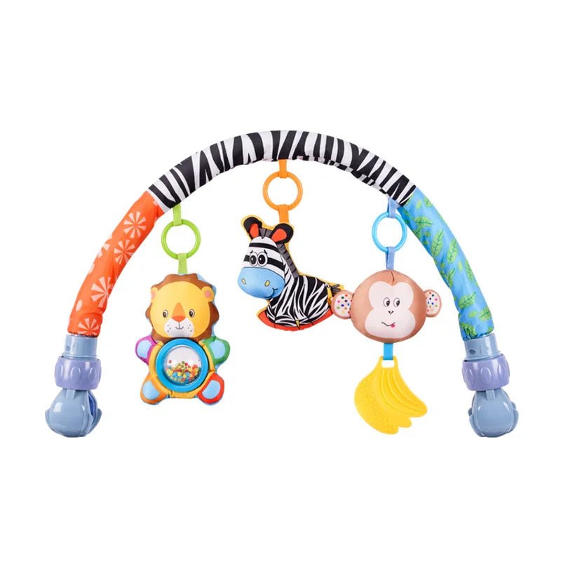 Móbile Arco de Atividades para Carrinho de Bebê - Brinquedo Montessori #Product_type# - Desenvolvimento infantil