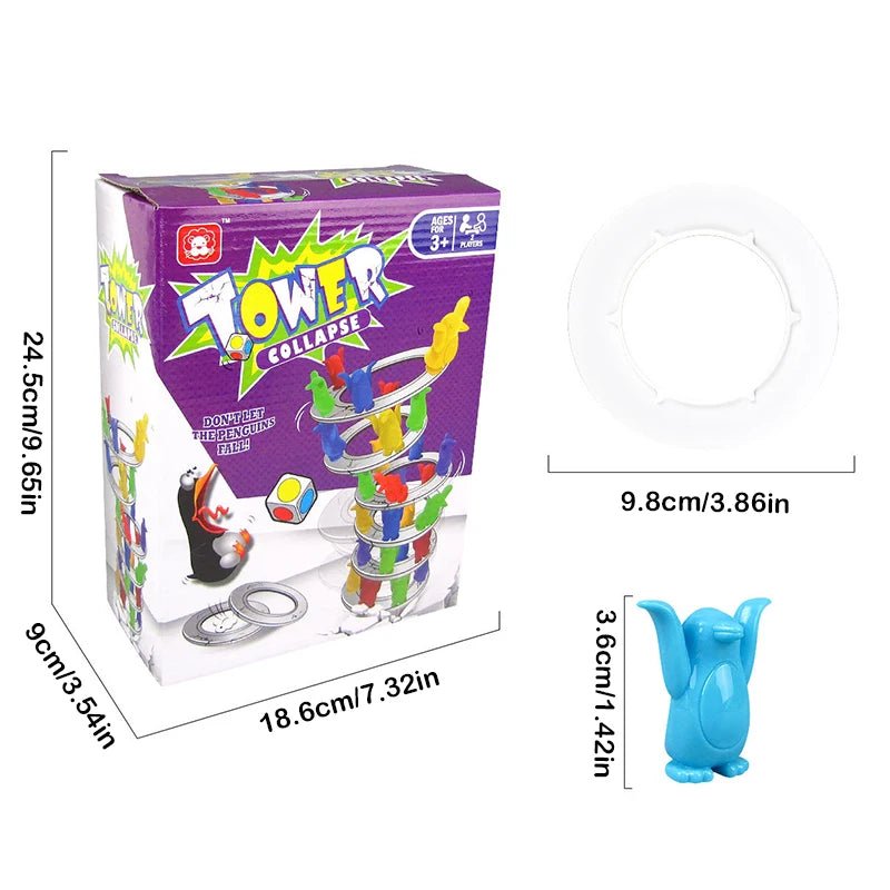 Jogo Torre de Pinguim - Brinquedo Montessori #Product_type# - Desenvolvimento infantil