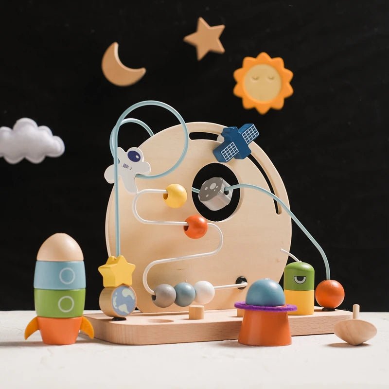 Brinquedo Montessori Planeta e Foguete - Brinquedo Montessori #Product_type# - Desenvolvimento infantil