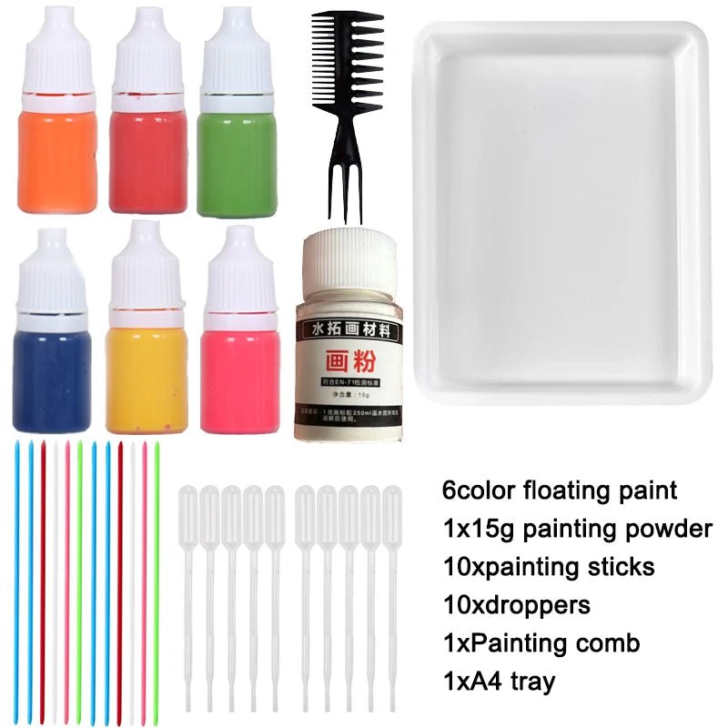 Kit de Pintura Marmorizada em Água - Brinquedo Montessori #Product_type# - Desenvolvimento infantil