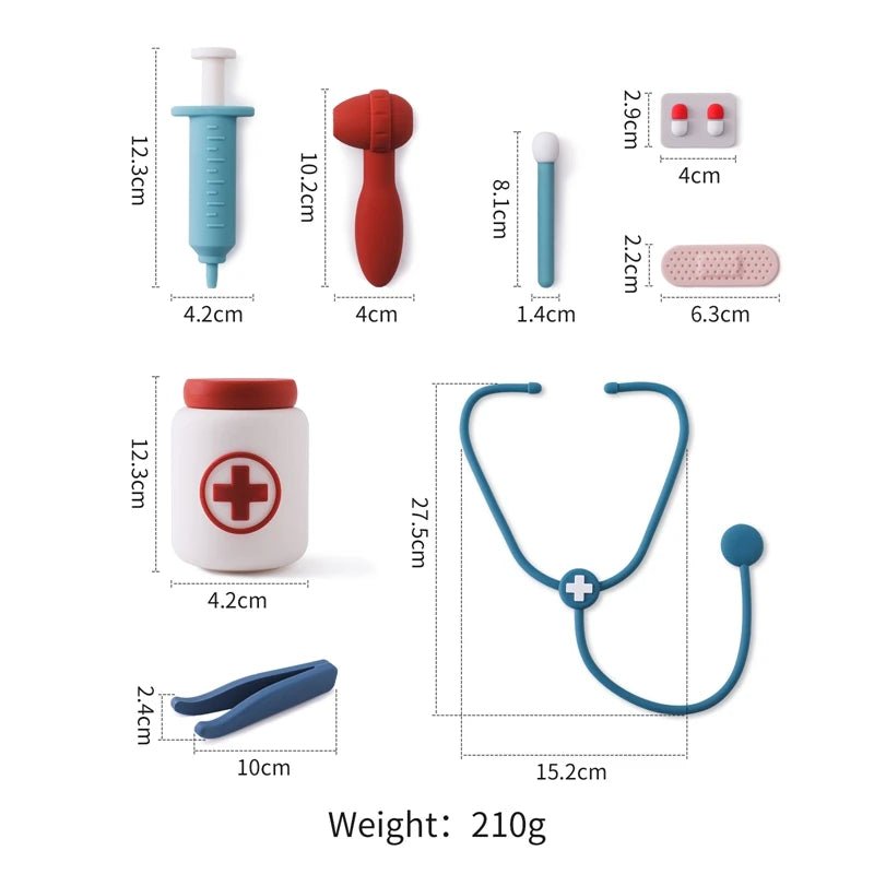 Kit Médico de Silicone - Doll Care - Brinquedo Montessori #Product_type# - Desenvolvimento infantil
