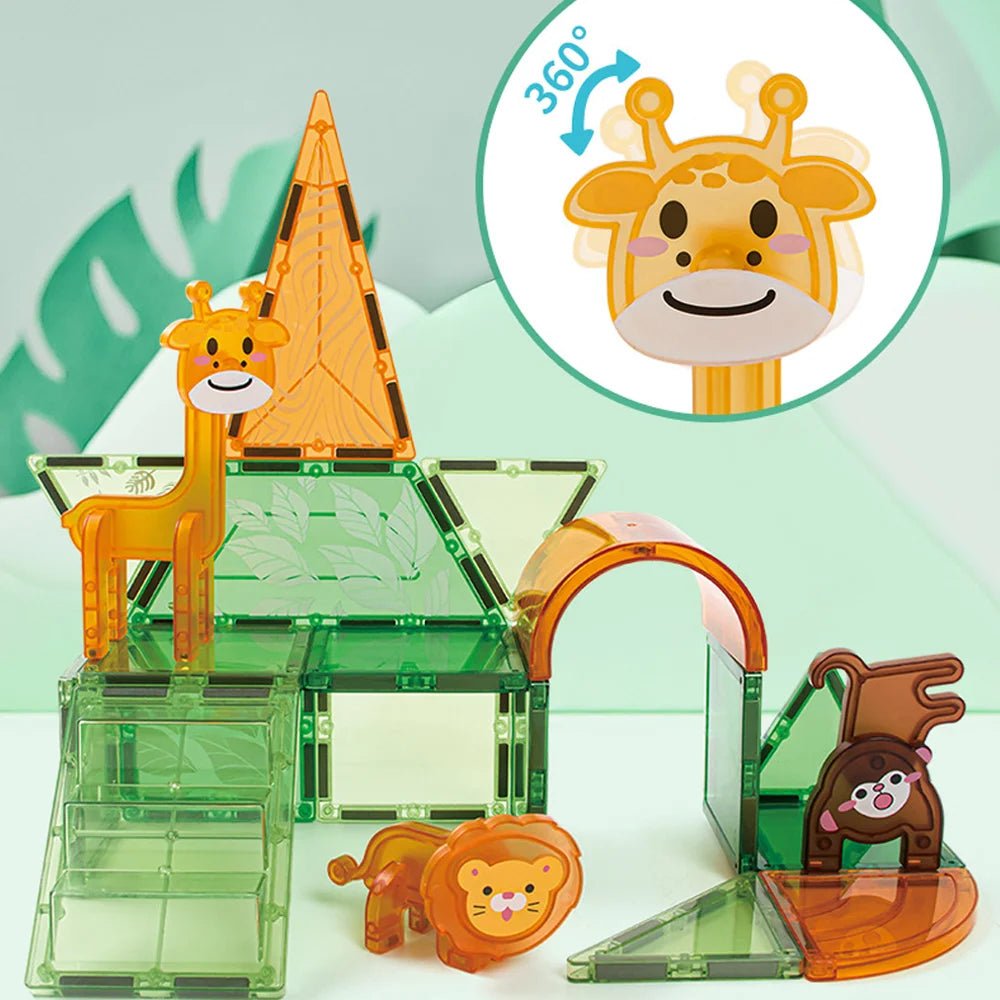 Blocos Magnéticos - Animais - Brinquedo Montessori #Product_type# - Desenvolvimento infantil