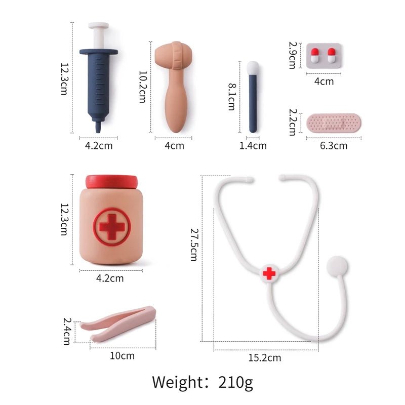 Kit Médico de Silicone - Doll Care - Brinquedo Montessori #Product_type# - Desenvolvimento infantil