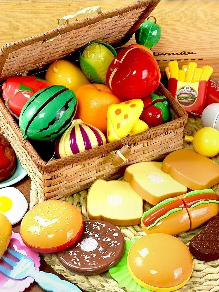 Brinquedo Alimentos com Simulação de Corte - Brinquedo Montessori #Product_type# - Desenvolvimento infantil
